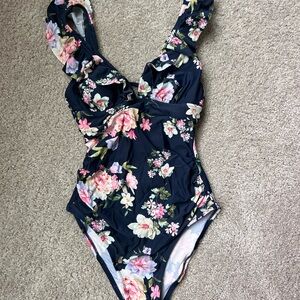 Cupshe Floral One-Piece Swimsuit